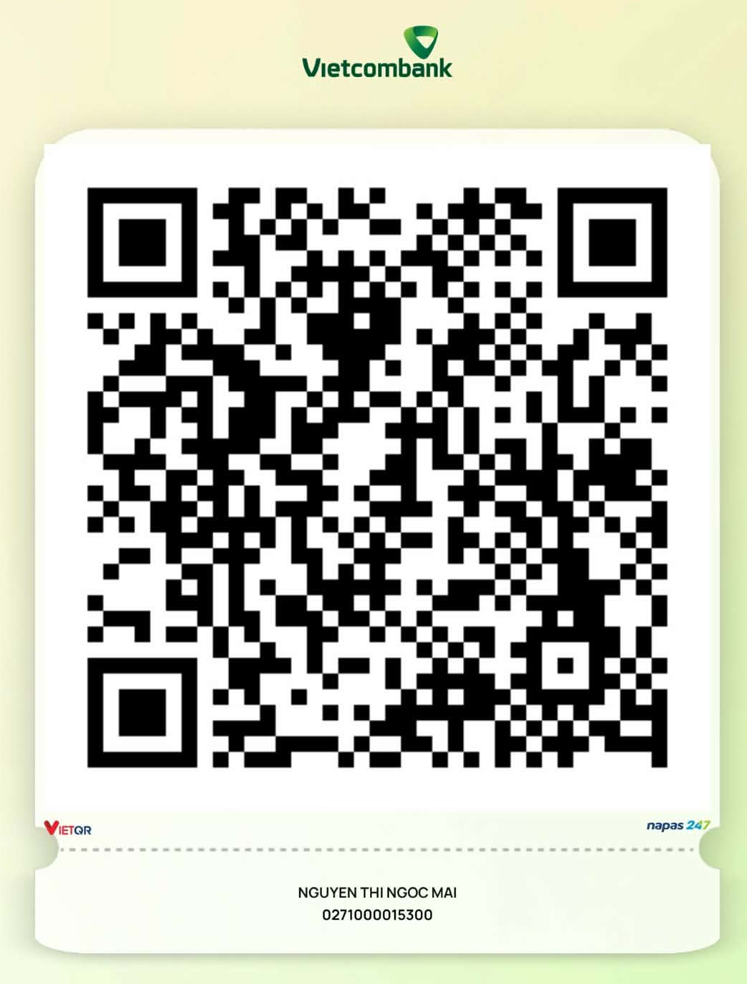QR thanh toán Vietcombank